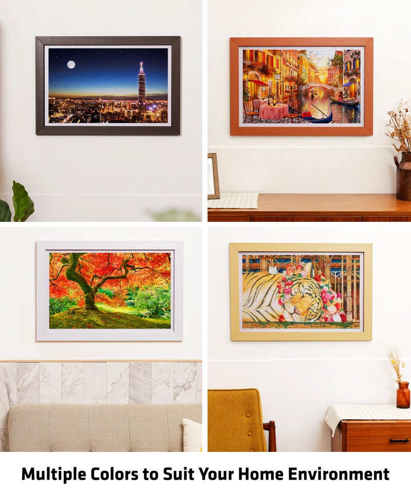 Pintoo Jigsaw Puzzle Frame Tailor-made 1200 Pieces Puzzle ONLY - Cool Gray - Effortless & Toolless Assembly NO Glue Required [W1064] - Image 4